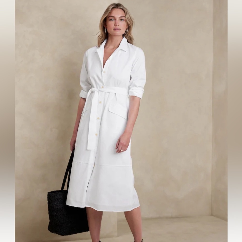 Banana Republic White Shirt Dress - Brand New